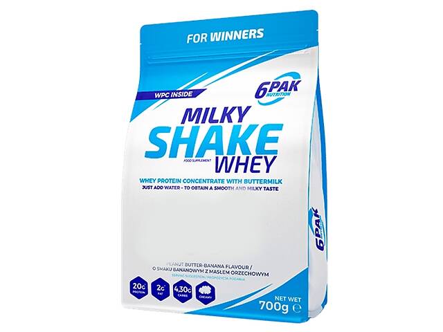 Протеин 6PAK Nutrition Milky Shake Whey 700 g /23 servings/ Coffee Latte