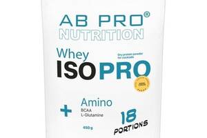 Протеин AB PRO ISO PRO Whey+ Amino 450 g /18 servings/ Ваниль