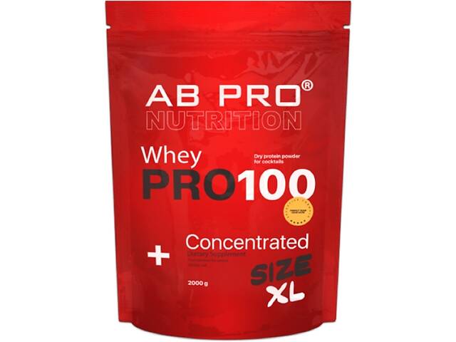 Протеин AB PRO PRO 100 Whey Concentrated 2000 g /55 servings/ Клубника