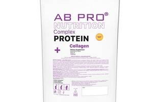 Протеин AB PRO PROTEIN COMPLEX + COLLAGEN 1000 g /10 servings/ Клубничный пунш