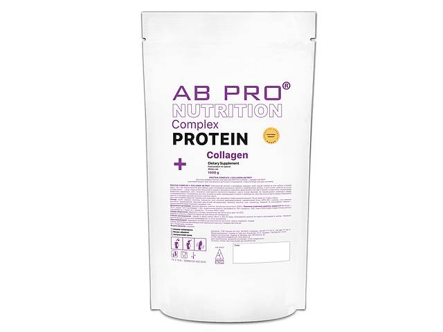 Протеин AB PRO PROTEIN COMPLEX + COLLAGEN 1000 g /10 servings/ Клубничный пунш