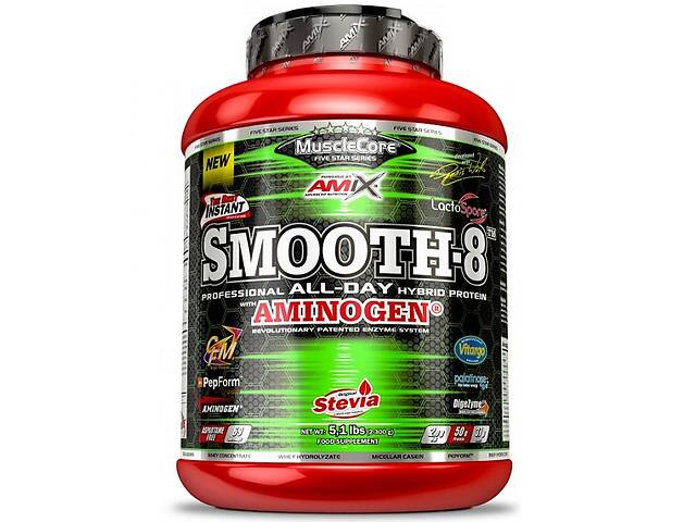 Протеин Amix Nutrition MuscleCore Smooth-8 Protein 2300 g /69 servings/ Chocolate