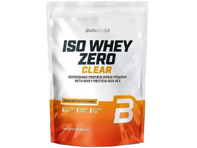 Протеин BioTechUSA Iso Whey Zero Clear 1000 g /40 servings/ Peach Tea