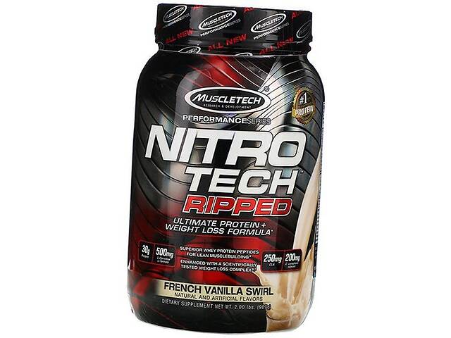 Протеин для похудения Nitro Tech Ripped Muscle Tech 907г Французская ваниль (29098021)