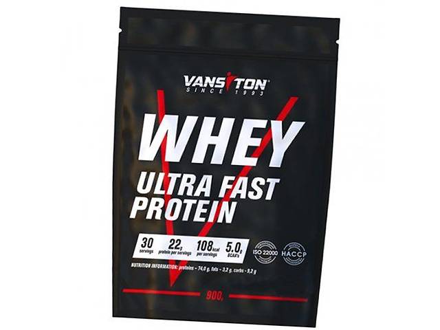 Протеин для восстановления и роста мышечной массы Whey Ultra Fast Protein Vansiton 900г Клубника (29173005)