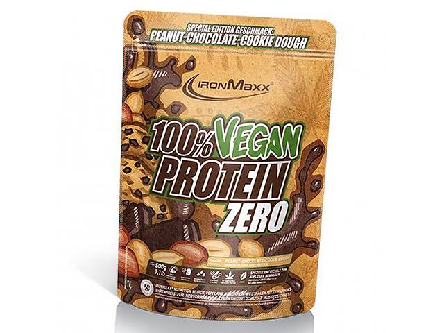 Протеин IronMaxx 100 % Vegan Protein Zero 500 g /16 servings/ Peanut Chocolate Cookies