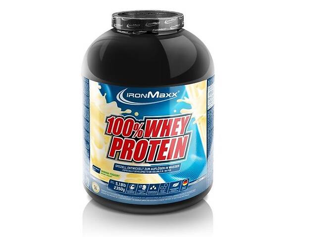 Протеин IronMaxx 100% Whey Protein 2350 g банка 47 servings Banana Yogurt
