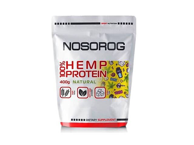 Протеин Nosorog Nutrition Hemp Protein 400 g /20 servings/ Natural