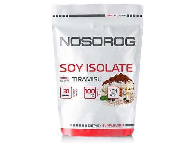 Протеин Nosorog Nutrition Soy isolate 1000 g /28 servings/ Tiramisu