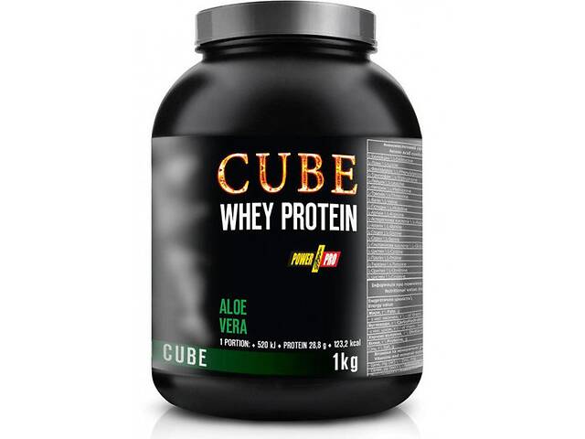 Протеин Power Pro Cube Whey Protein БАНКА 1000 g /25 servings/ Aloe