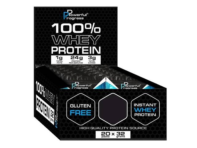 Протеин Powerful Progress 100% Whey Protein MEGA BOX 20 х 32 g Banana