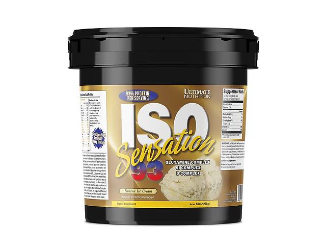Протеин Ultimate Nutrition Iso Sensation 93 2270 g /71 servings/ Banana Ice Cream