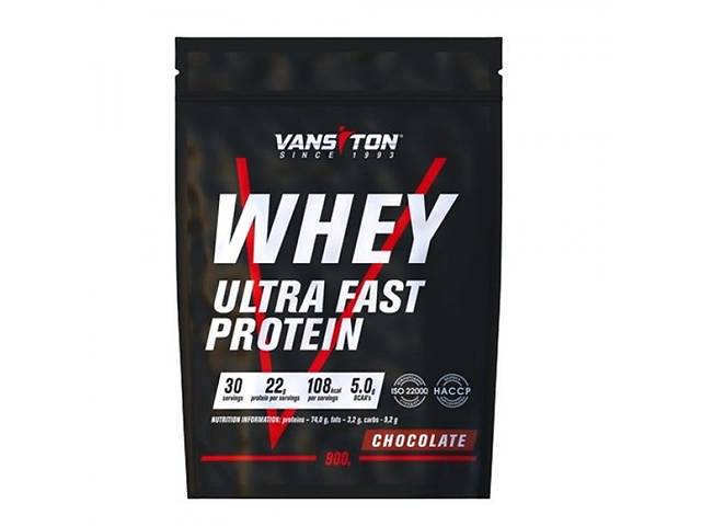 Протеин Vansiton Whey Ultra Fast Protein 900 g /30 servings/ Chocolate