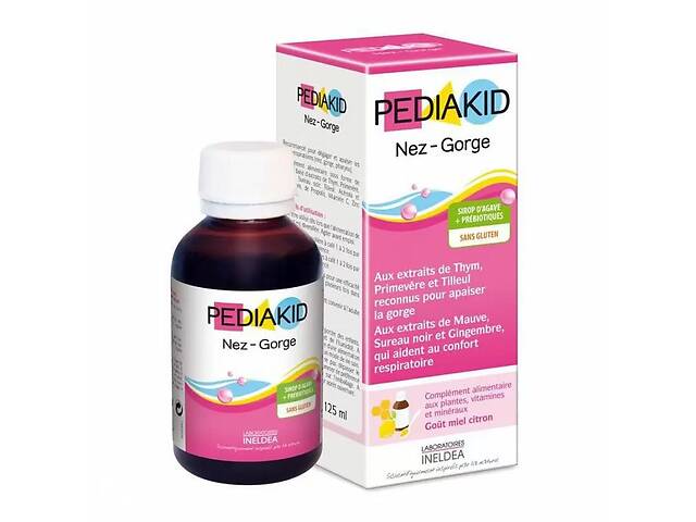 Противопростудное средство для детей Pediakid Nez - Gorge 125 ml Honey and Lemon