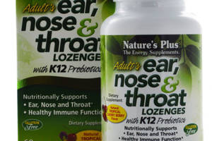 Противопростудное средство Nature's Plus Adults Ear Nose & Throat 60 Lozenges Tropical cherry