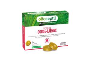 Противопростудное средство OLIOSEPTIL PASTIILES GORGE-LARYNX 24 Lozenges Honey and Eucalyptus