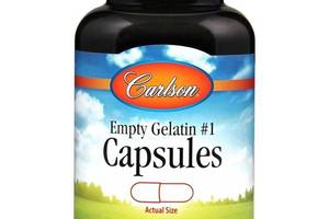 Пустые капсулы Carlson Labs Empty Gelatin #1 Capsules 200 Caps CAR-09418