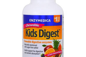 Пищеварительные ферменты для детей Kids Digest Enzymedica фруктовый вкус для веганов 90 жевательных таблеток