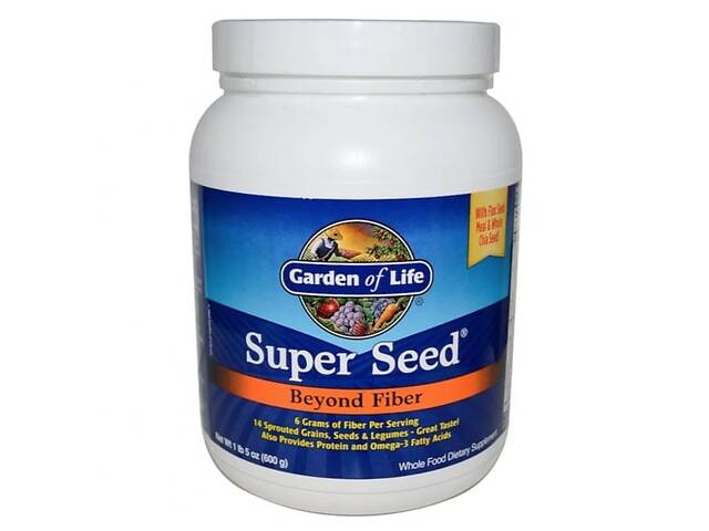 Пищеварительные ферменты Garden of Life Super Seed Beyond Fiber 1 lb 5 oz 600 g /30 servings/ GOL-11138