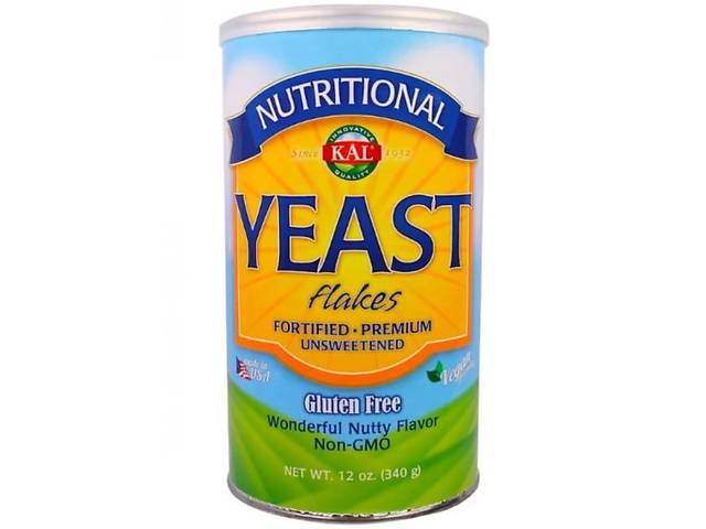 Пивные дрожжи KAL Nutritional Yeast Flakes, 12 oz 340 g /17 servings/ Unsweetened CAL-38000