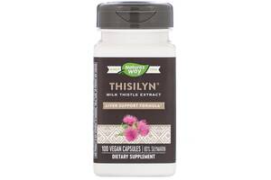 Расторопша Экстракт, Thisilyn, Milk Thistle, Liver Support Formula, Nature's Way, 100 вегетарианских капсул