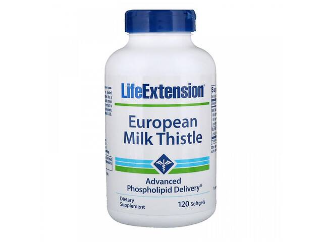 Расторопша Life Extension European Milk Thistle 120 Softgels