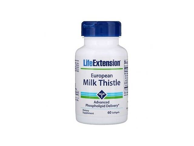 Расторопша Life Extension European Milk Thistle 60 Caps