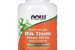 Расторопша силимарин Milk Thistle Now Foods экстракт двойная сила 300 мг 200 вегетарианских капсул