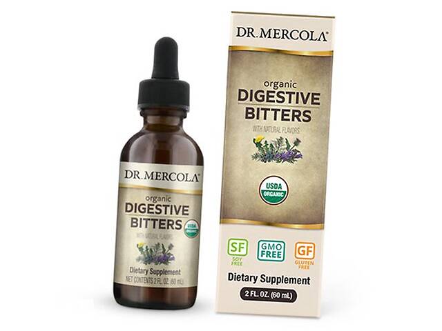 Растительные экстракты для пищеварения Organic Digestive Bitters Dr. Mercola 60мл (71387015)