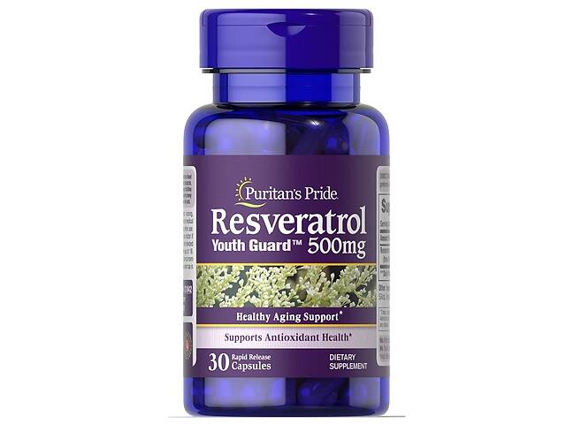 Ресвератрол Puritan's Pride Resveratrol 500 mg 30 Caps