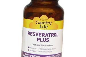 Ресвератрол Resveratrol Plus Country Life 120 вег капс (70124001)