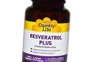 Ресвератрол Resveratrol Plus Country Life 60вегкапс (70124001)