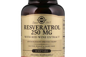 Ресвератрол (Resveratrol) Solgar 250 мг 30 капсул