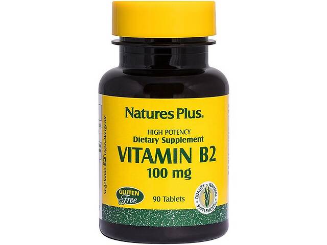 Рибофлавин Nature's Plus Vitamin B2 100 mg 90 Tabs NTP1630