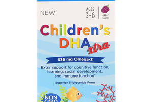 Рыбий Жир (ДГК) для детей Nordic Naturals Children's DHA Xtra 3-6 лет 636 мг Ягодный вкус 90 Мини капсул