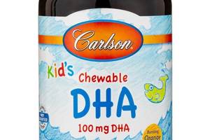 Рыбий жир для детей Kids Chewable DHA Carlson Labs апельсин 100 мг 180 гелевых капсул