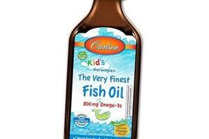 Рыбий жир для детей The Very Finest Fish Oil for Kids Carlson Labs 200мл Апельсин (67353023)