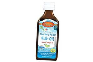 Рыбий жир для детей The Very Finest Fish Oil for Kids Carlson Labs 200мл Лимон (67353023)