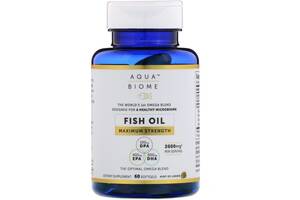 Рыбий жир максимальная сила Fish Oil Maximum Strength Enzymedica 60 гелевых капсул