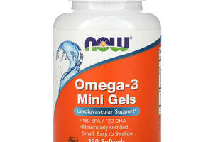 Рыбий жир NOW Omega-3 Mini Gels 180 softgels