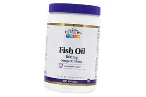 Рыбий жир Омега 3 для сердца Fish Oil 1000 21st Century 300гелкапс (67440003)