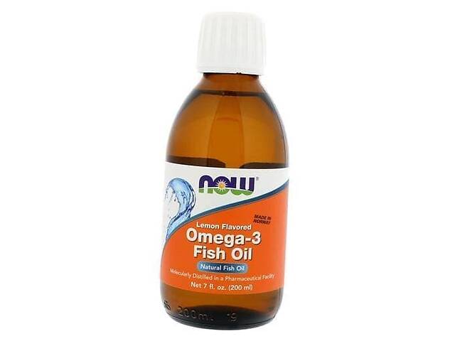 Рыбий жир Омега 3 Omega-3 Fish Oil Now Foods 200мл Лимон (67128008)