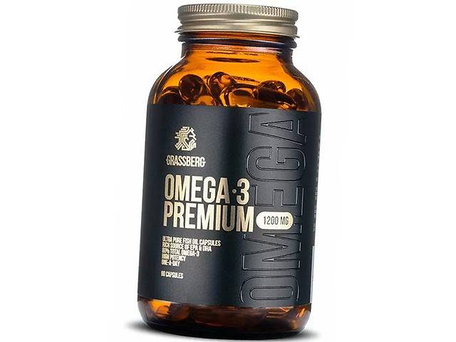 Рыбий жир Омега 3 Omega-3 Premium 1200 Grassberg 90капс (67515002)