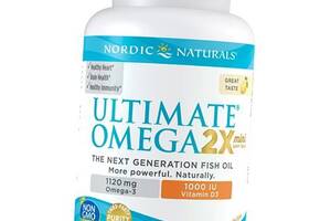 Рыбий жир с Витамином Д3 Ultimate Omega 2X Mini with Vitamin D3 Nordic Naturals 60гелкапс (67352036)