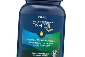 Рыбий Жир Тройной силы Triple Strength Fish Oil Mini GNC 120гелкапс (67120012)