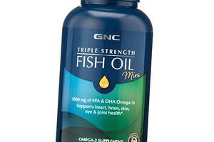 Рыбий Жир Тройной силы Triple Strength Fish Oil Mini GNC 60гелкапс (67120012)