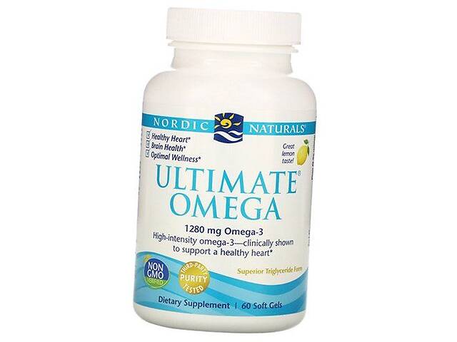 Рыбий жир Ultimate Omega Nordic Naturals 60гелкапс Лимон (67352019)