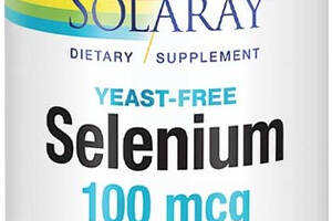 Селен без дрожжей Selenium Solaray 100 мкг 90 вегетарианских капсул