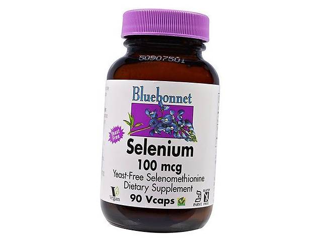 Селен Бездрожжевой L-Селенометионин Selenium 100 Bluebonnet Nutrition 90вегкапс (36393070)