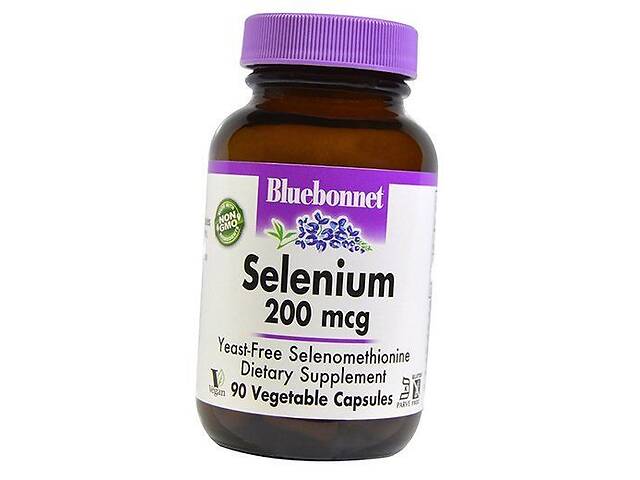 Селен Бездрожжевой L-Селенометионин Selenium 200 Bluebonnet Nutrition 90вегкапс (36393071)